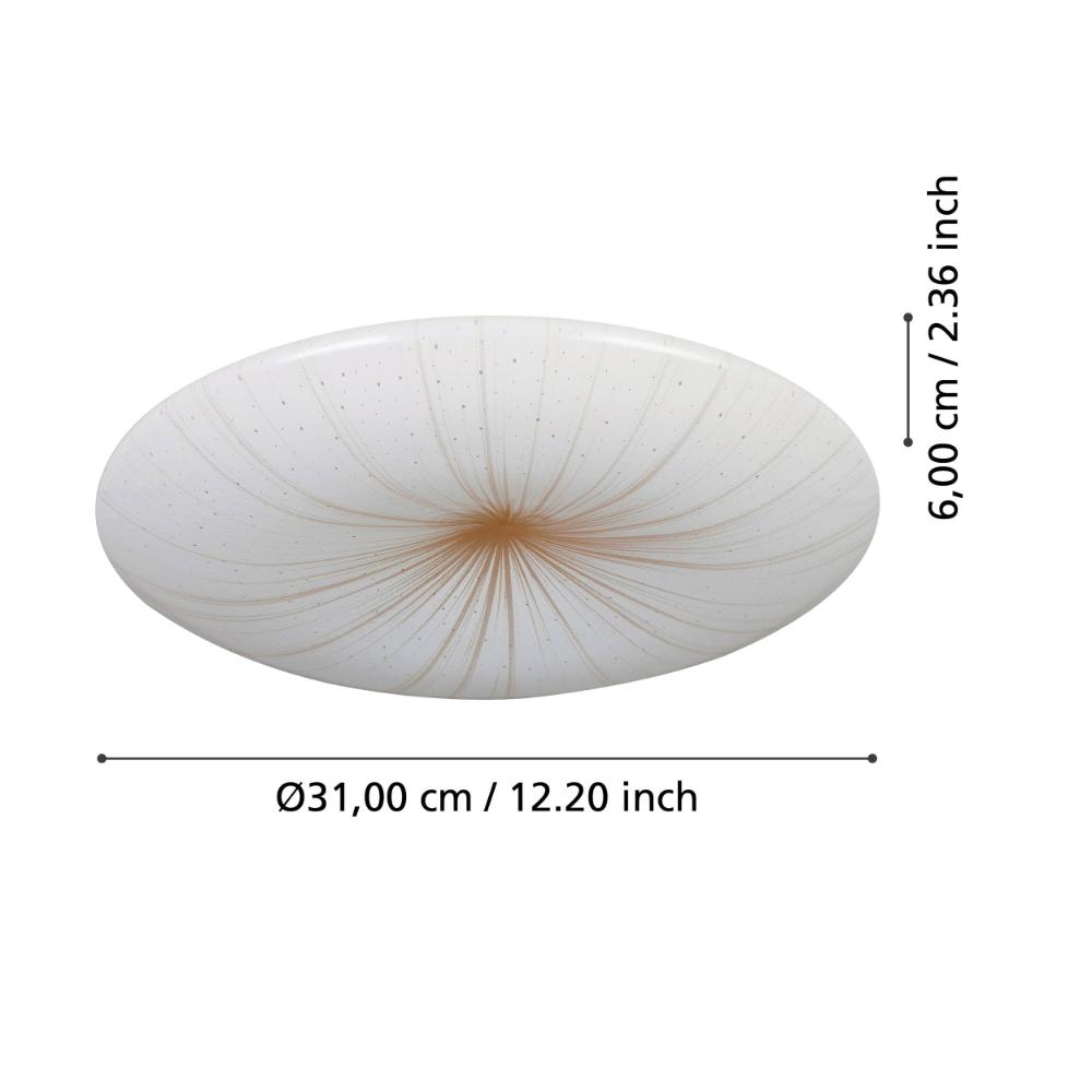 Nieves White and Gold LED Flush Ceiling Light