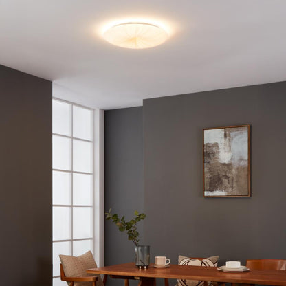 Nieves White and Gold Large LED Flush Ceiling Light