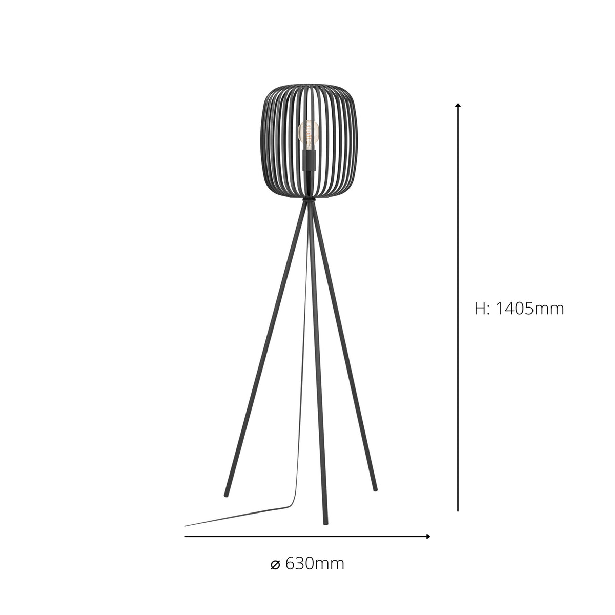Romazzina Black Floor Lamp