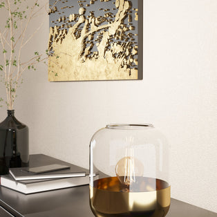 Maryvilla Gold and Clear Glass Table Lamp