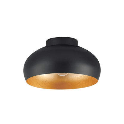 Mogano 2 Black and Gold Flush Ceiling Light