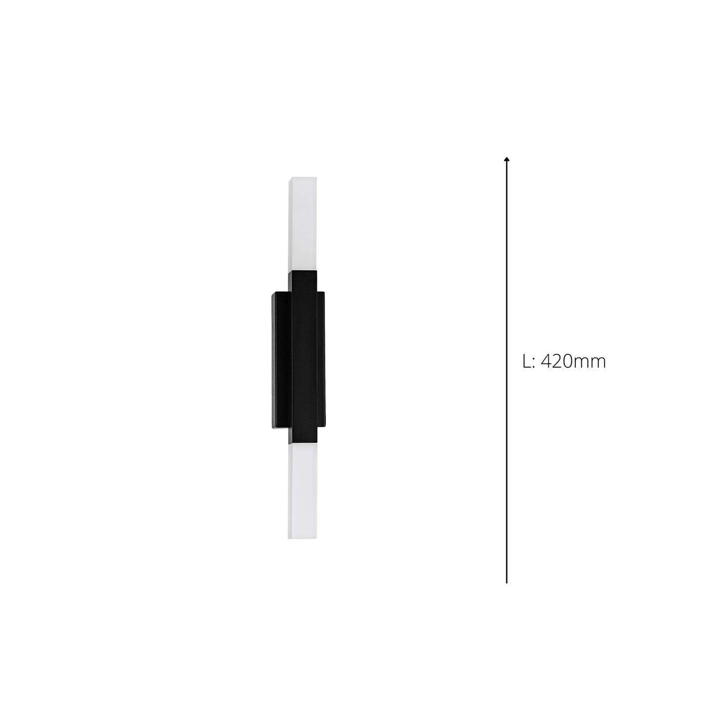 Alcudia 2-Light Black LED Bathroom Wall Light