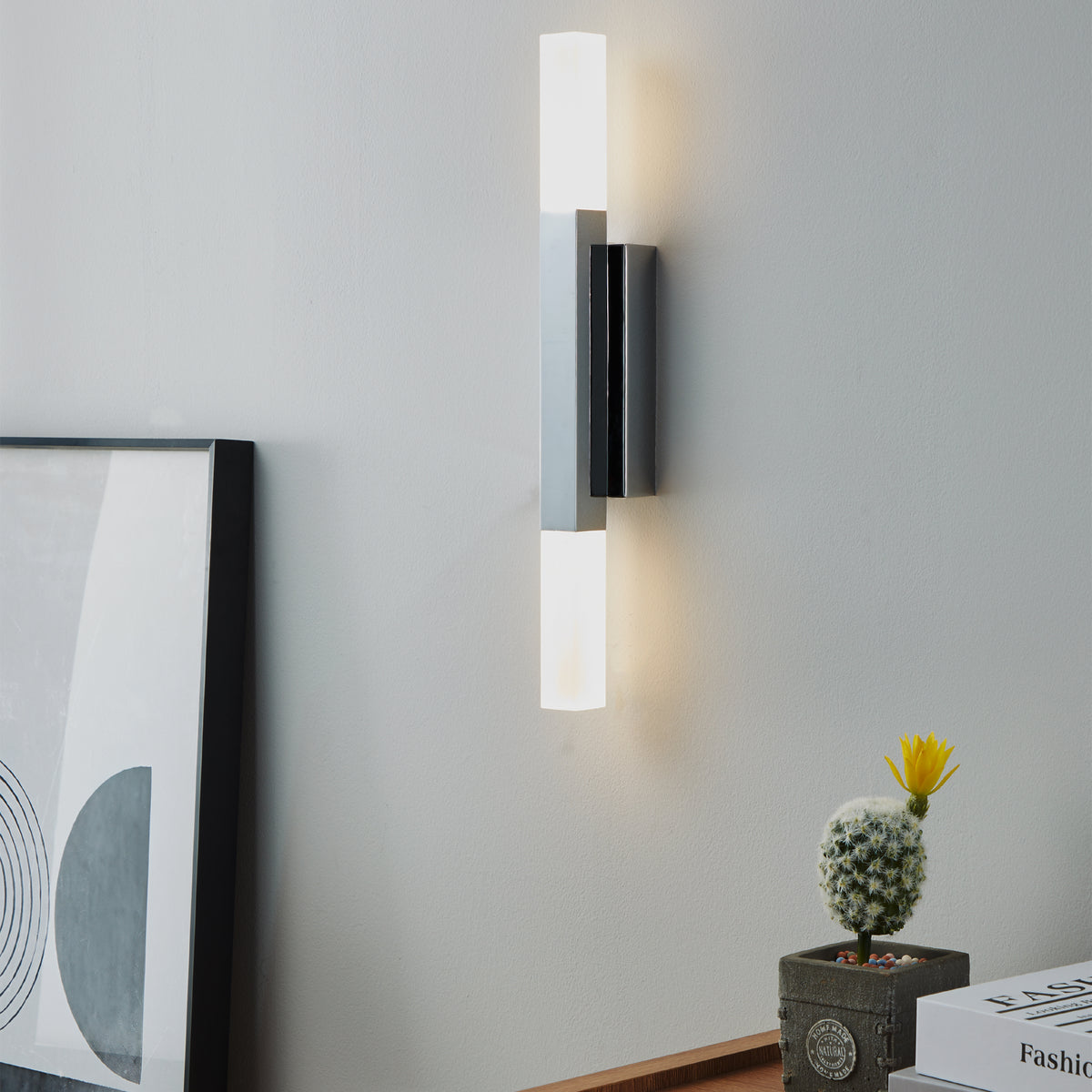 Alcudia 2-Light Silver LED Bathroom Wall Light