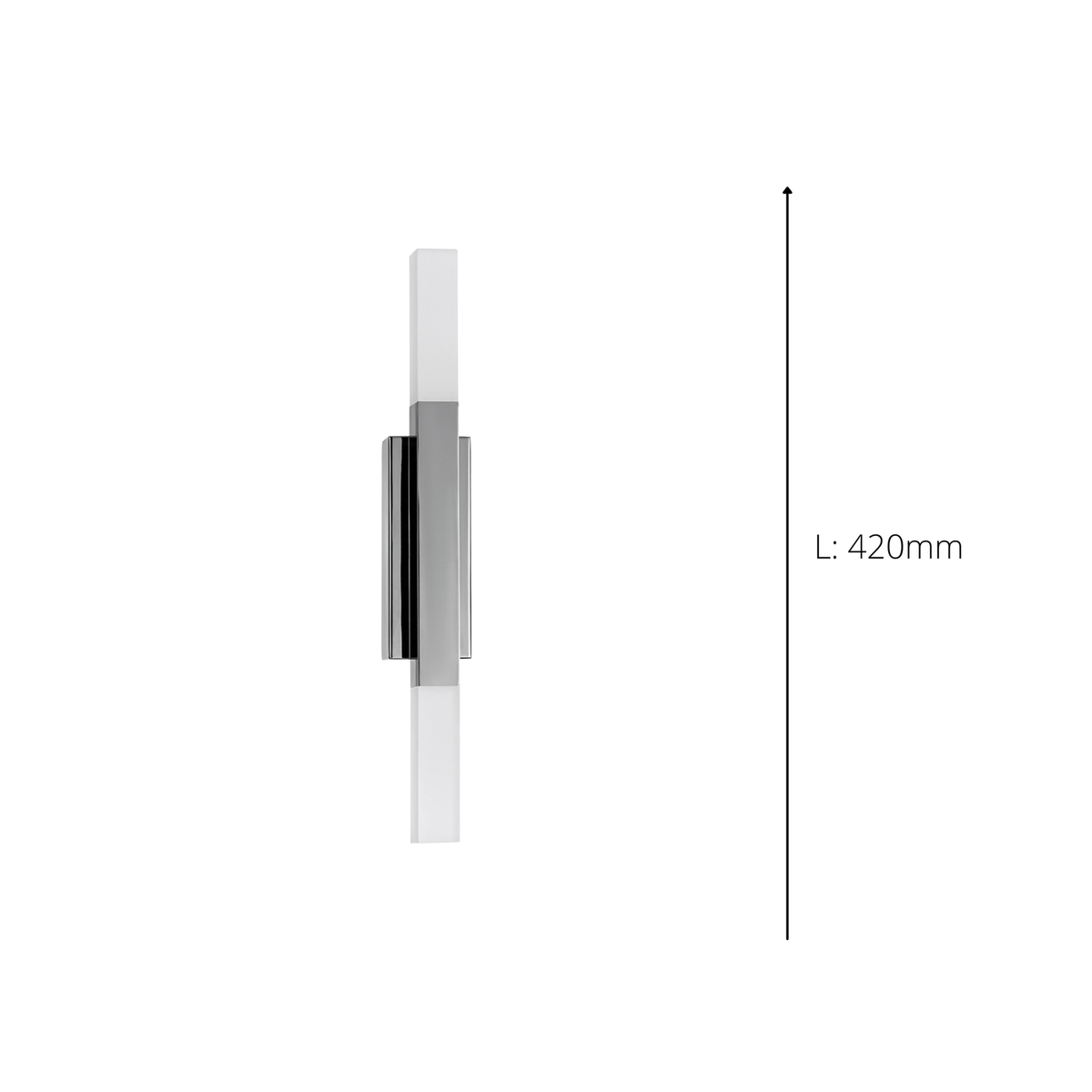 Alcudia 2-Light Silver LED Bathroom Wall Light