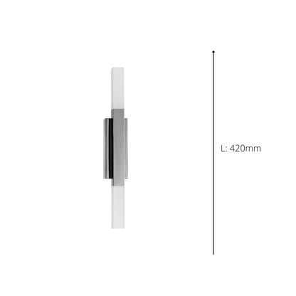 Alcudia 2-Light Silver LED Bathroom Wall Light