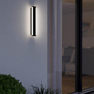 Neviano Outdoor Small Black LED IP55 Wall Light