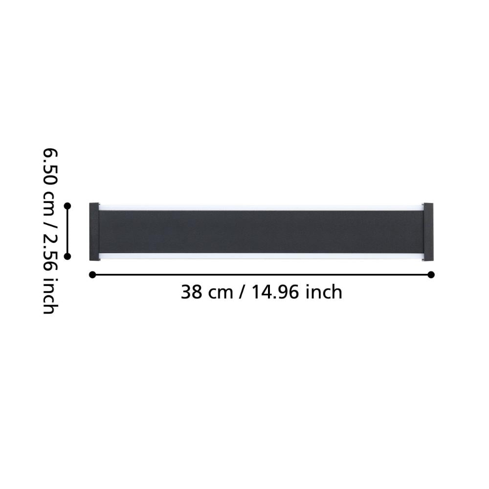 Neviano Outdoor Small Black LED IP55 Wall Light