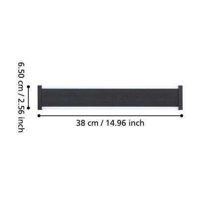 Neviano Outdoor Small Black LED IP55 Wall Light