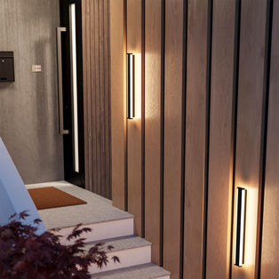 Neviano Outdoor Medium Black LED IP55 Wall Light