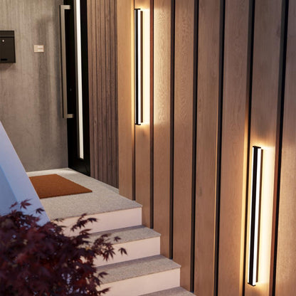 Neviano Outdoor Large Black LED IP55 Wall Light