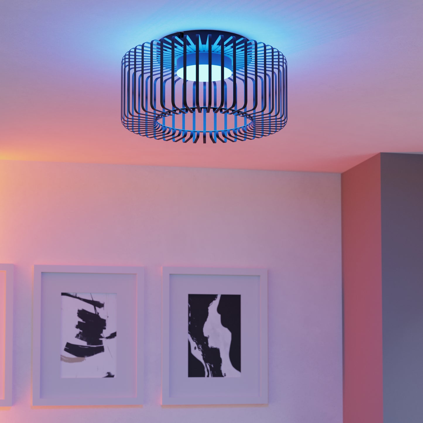 Ginestrone-z Black LED Flush Ceiling Light