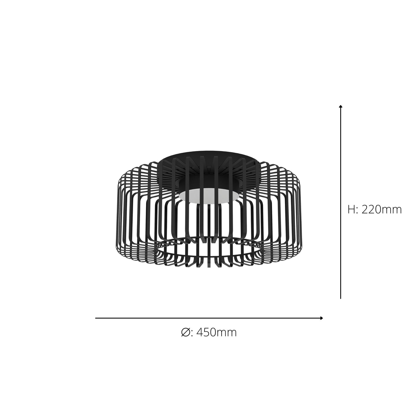 Ginestrone-z Black LED Flush Ceiling Light