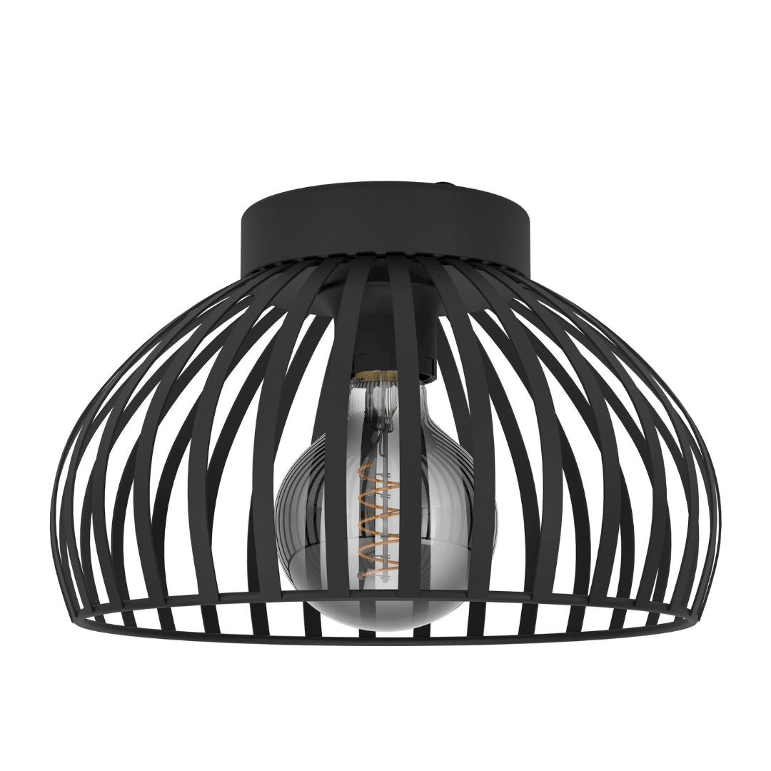 Mogano Small Black Flush Ceiling Light