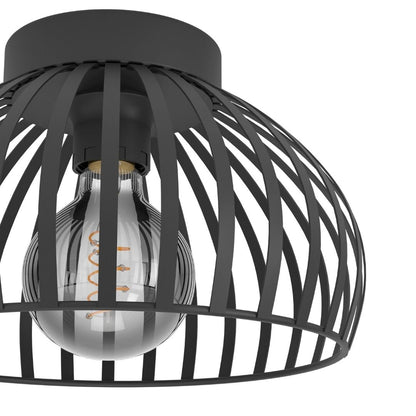 Mogano Small Black Flush Ceiling Light