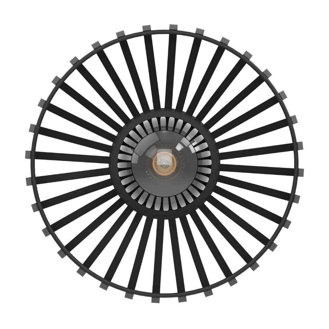 Mogano Small Black Flush Ceiling Light