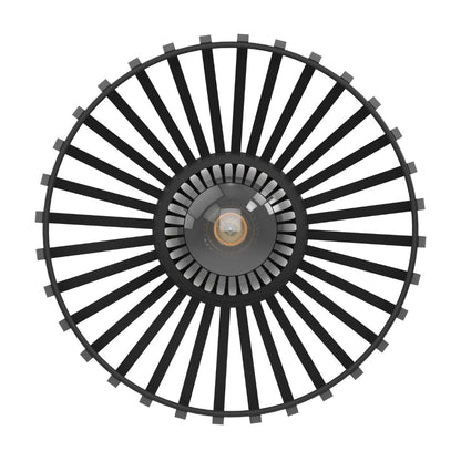 Mogano Small Black Flush Ceiling Light