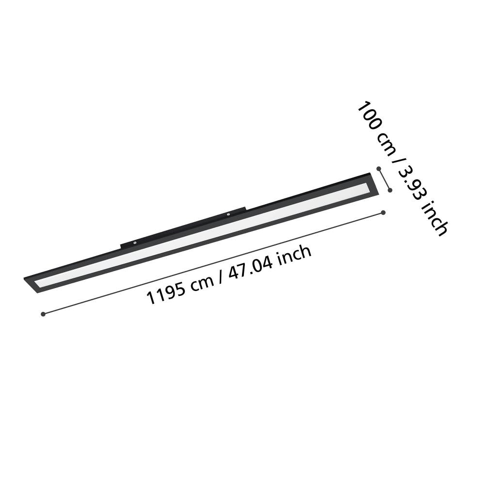 Salobrena 1 Black LED Flush Ceiling Light