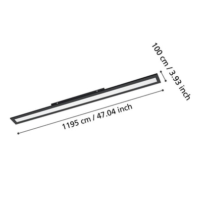 Salobrena 1 Black LED Flush Ceiling Light