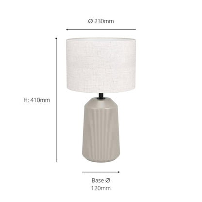 Capalbio Sandy Natural Table Lamp