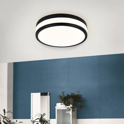 Palermo Black LED Bathroom Flush Ceiling Light