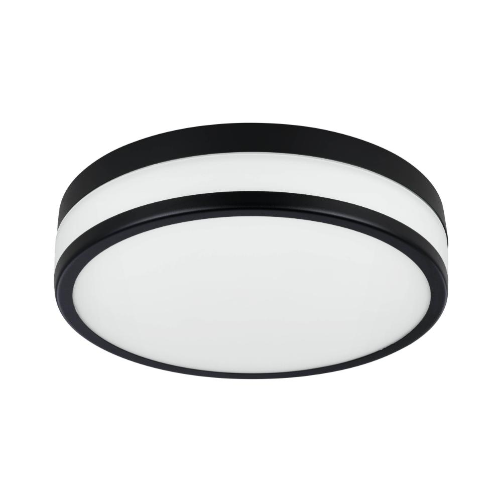 Palermo Black LED Bathroom Flush Ceiling Light