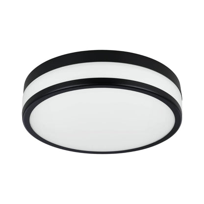 Palermo Black LED Bathroom Flush Ceiling Light
