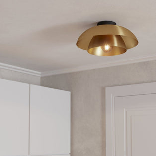 Cenciara Gold Flush Ceiling Light