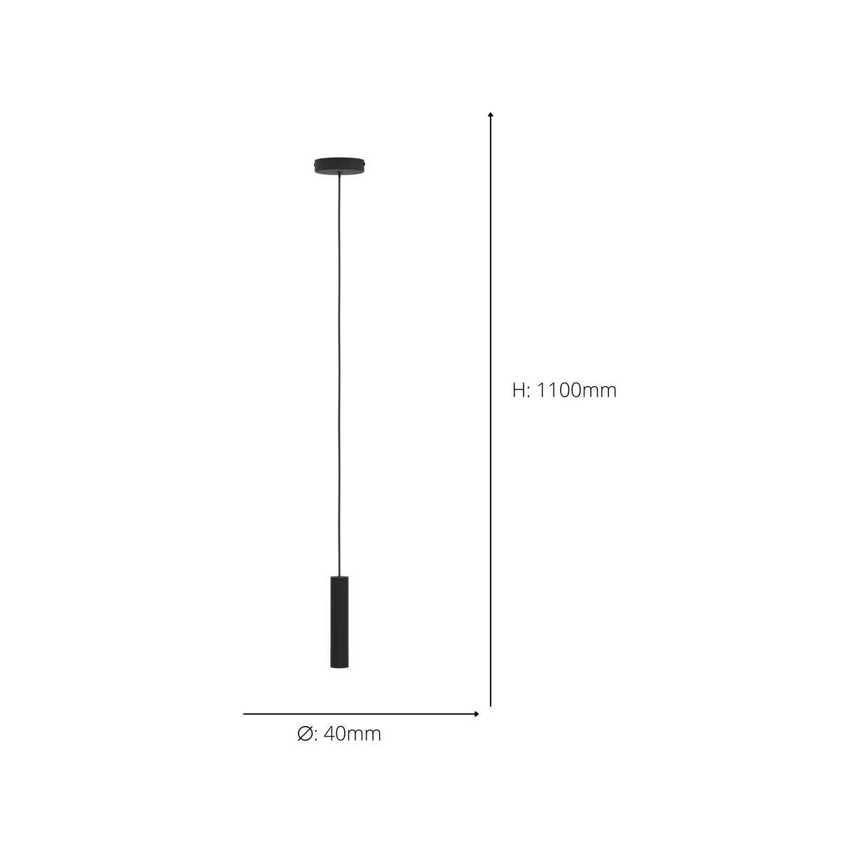 Almudaina Black LED Ceiling Pendant
