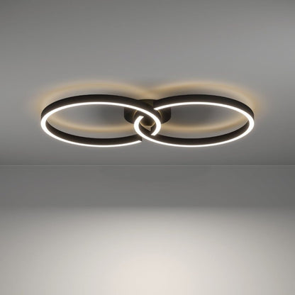 Amandolo Colour Changing LED Black Flush Ceiling Light