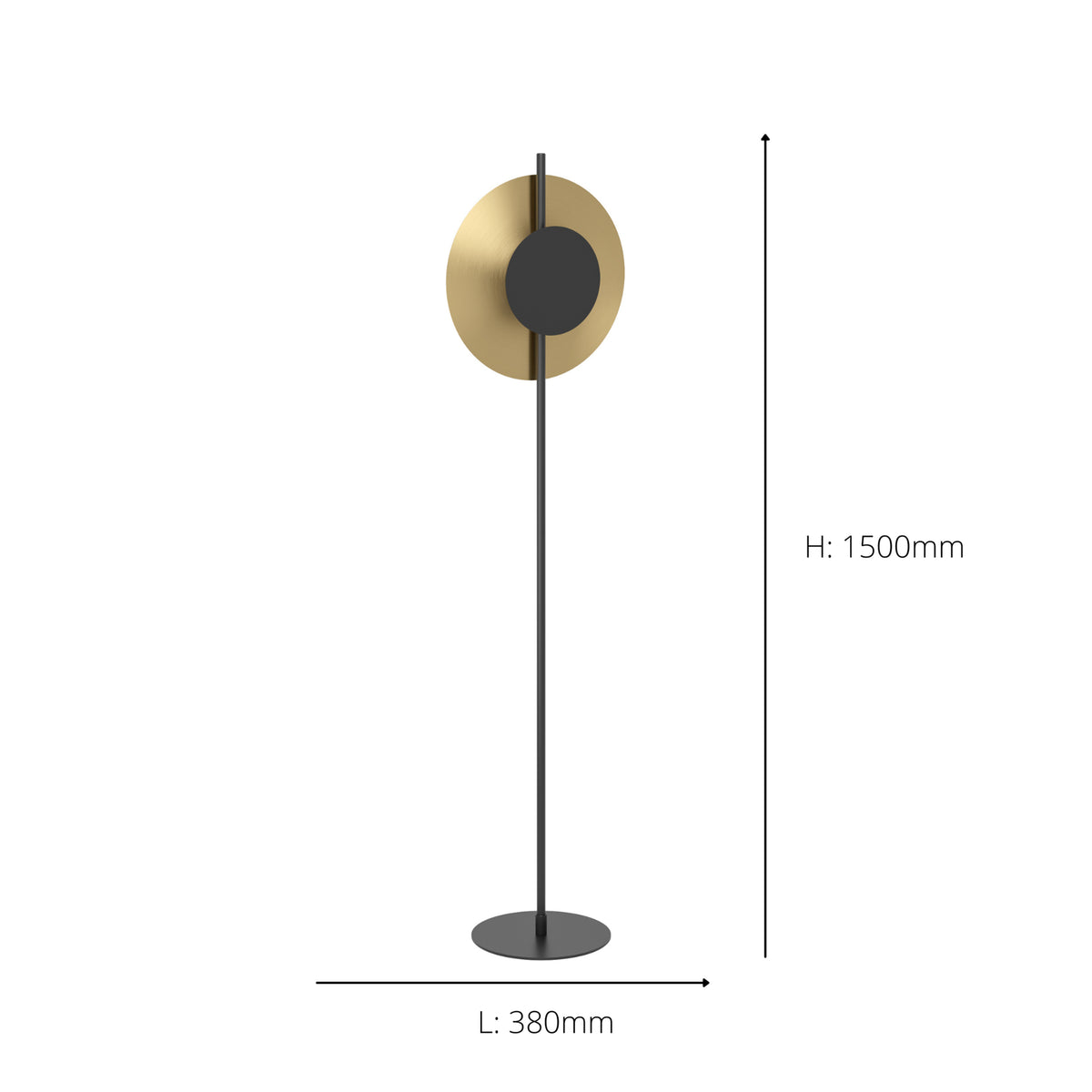 Tocina Black LED Floor Lamp