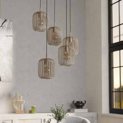 Romazzina 5-Light Natural Ceiling Pendant