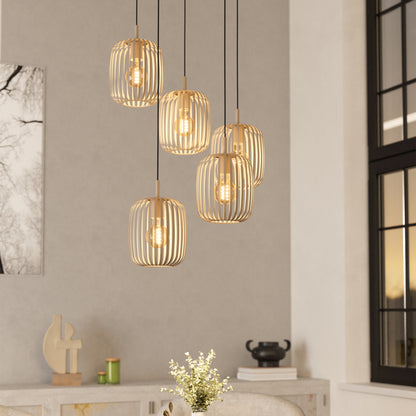 Romazzina 5-Light Natural Ceiling Pendant