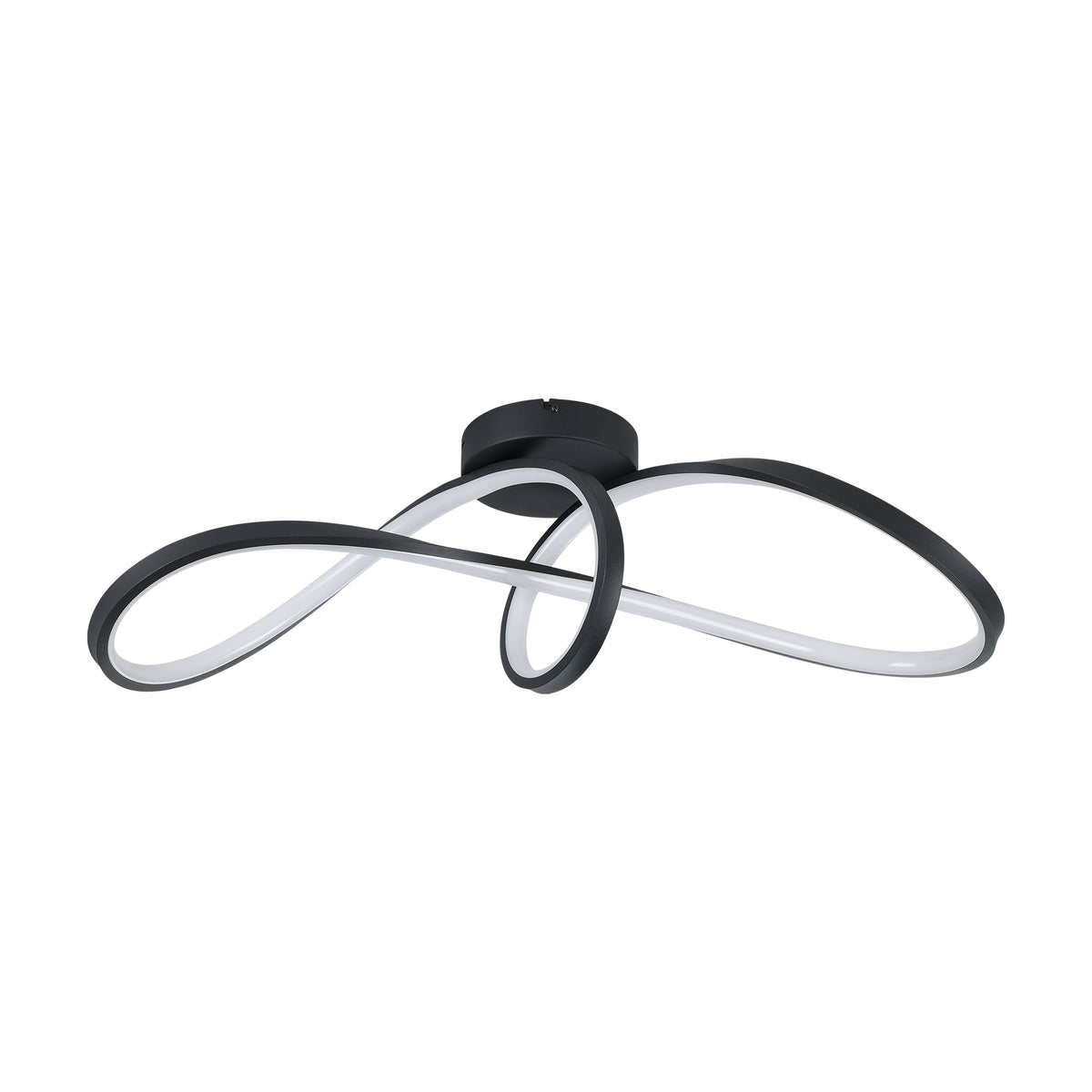 Calarossa-z Black LED Semi-Flush Ceiling Light