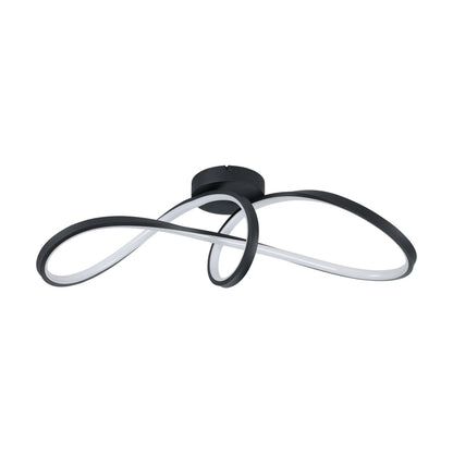 Calarossa-z Black LED Semi-Flush Ceiling Light