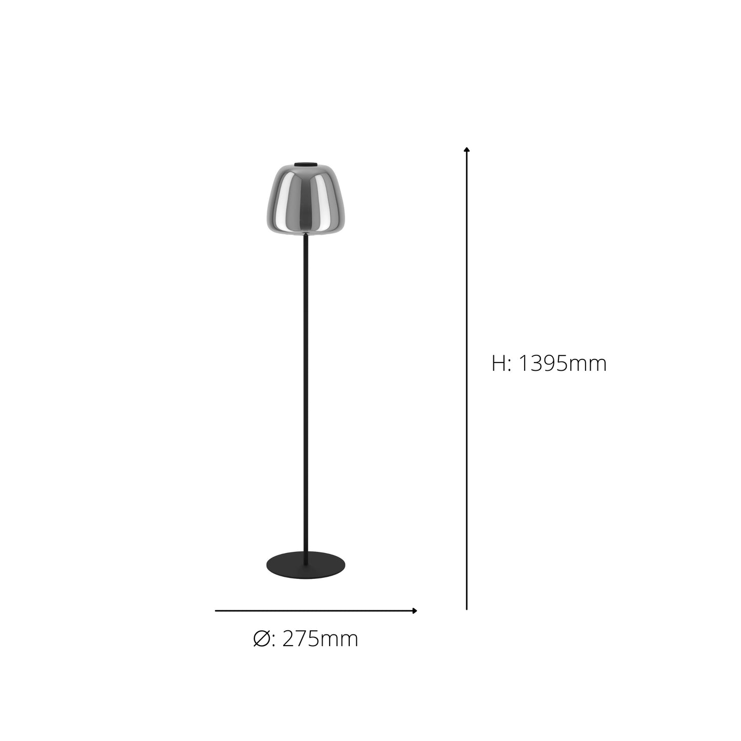 Alfero-z Black LED Floor Lamp