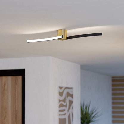 Aieta Black & Gold LED Flush Ceiling Light