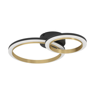Calliera Small Black LED Semi-Flush Ceiling Light