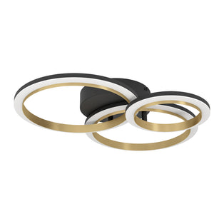 Calliera Large Black LED Semi-Flush Ceiling Light