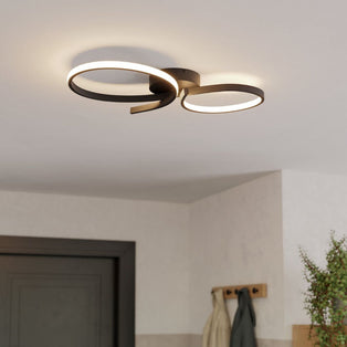 Serpins LED Black Flush Ceiling Light