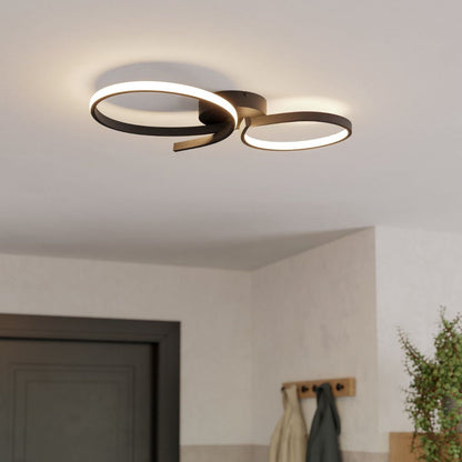 Serpins LED Black Flush Ceiling Light