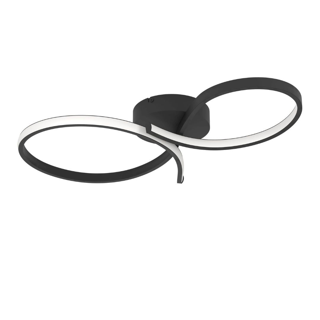 Serpins LED Black Flush Ceiling Light