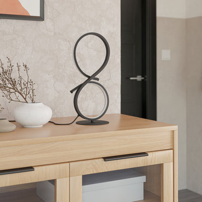 Serpins Black LED Table Lamp