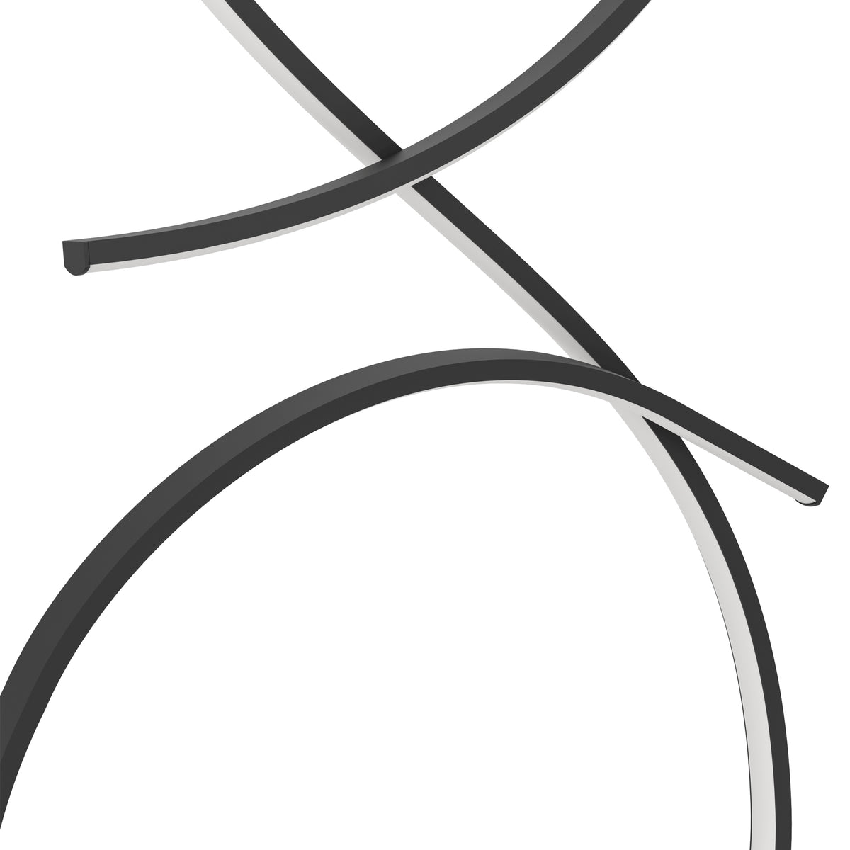 Serpins Black LED Floor Lamp