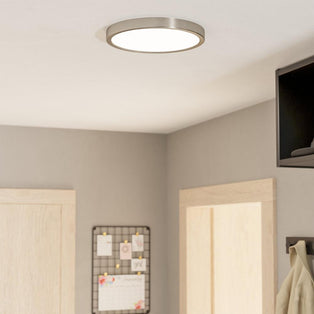 Fueva 6 Silver LED Round Flush Ceiling Light