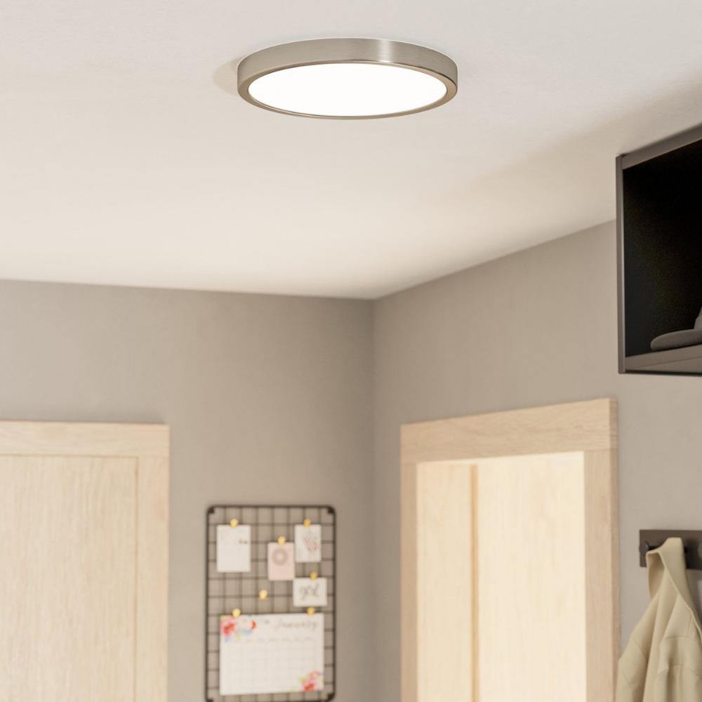 Fueva 6 Silver LED Round Flush Ceiling Light