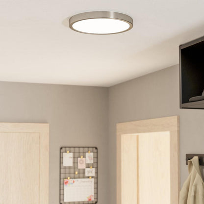 Fueva 6 Silver LED Round Flush Ceiling Light