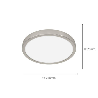 Fueva 6 Silver LED Round Flush Ceiling Light