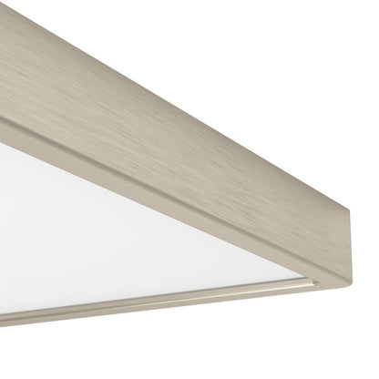 Fueva 6 Brushed Nickel LED Square Flush Ceiling Light