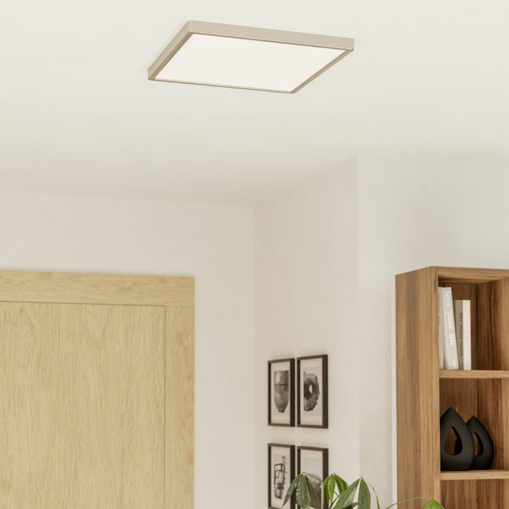 Fueva 6 Satin Nickel LED Flush Ceiling Light