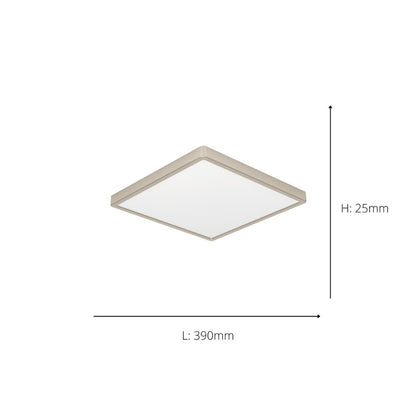 Fueva 6 Satin Nickel LED Flush Ceiling Light